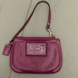 COACH purple wristlet